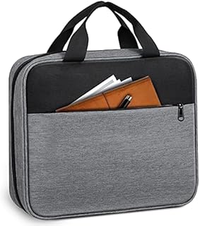 FINPAC Large Bible Cover, Carrying Book Case Church Bag Bible Protective with Handle and Zippered Pocket, Perfect Gift for Men Women Father Kids, (Grey)