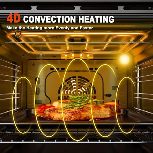 24" Single Wall Oven, 2.3 Cu.ft. Built-in Electric Wall Oven 9 Cooking Functions, Convection Wall Oven with Sensitive Touch Control, Timer, Stainless Steel Finish, For Kitchen, ETL Certified