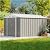 Patiowell 8x10 FT Outdoor Storage Shed, Large Garden Tool Metal Shed with Sloping Roof and Double Lockable Door, Outdoor Shed for Backyard Garden Patio Lawn,Grey