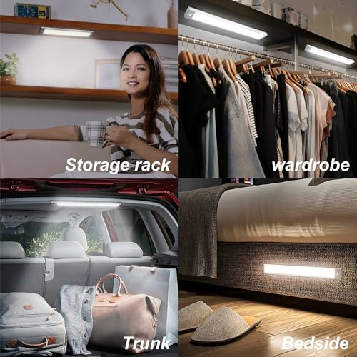 Image of LEPOTEC 54 LED Under Cabinet Light, Pantry, Camper /Caravan, 2500mAh Rechargeable Wireless Motion Sensor Closet Light, Ultra Thin, Glare-Free Lighting for Removable Anywhere (1 Pack)