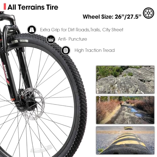 HILAND Mountain Bike for Men and Women, 21-Speed Adult