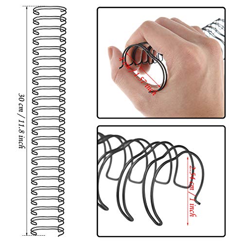 image for Zonon 6 Pieces Binding Wire Twin Loop Wire Binding Spines Double Loop 