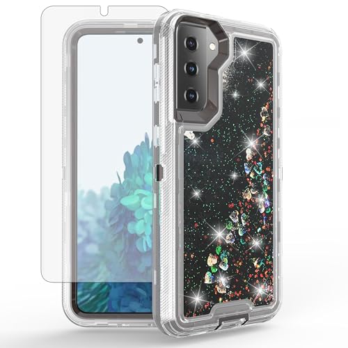 Coque Samsung S21 Plus 5G Asuwish antichoc transparente pailletée