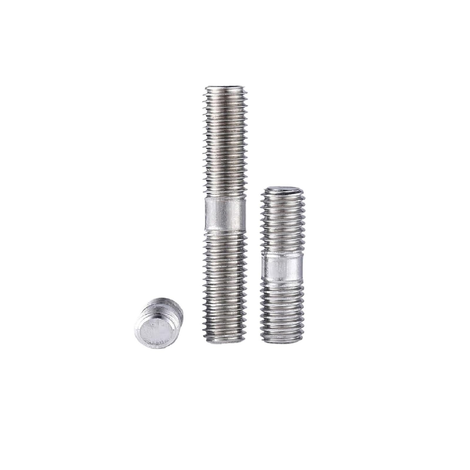 Tige filetée double en acier inoxydable, Goujons à double extrémité M3 M4 A2-70 304 en acier inoxydable argenté, plusieurs tailles(M4 x 250mm 10 Pcs)