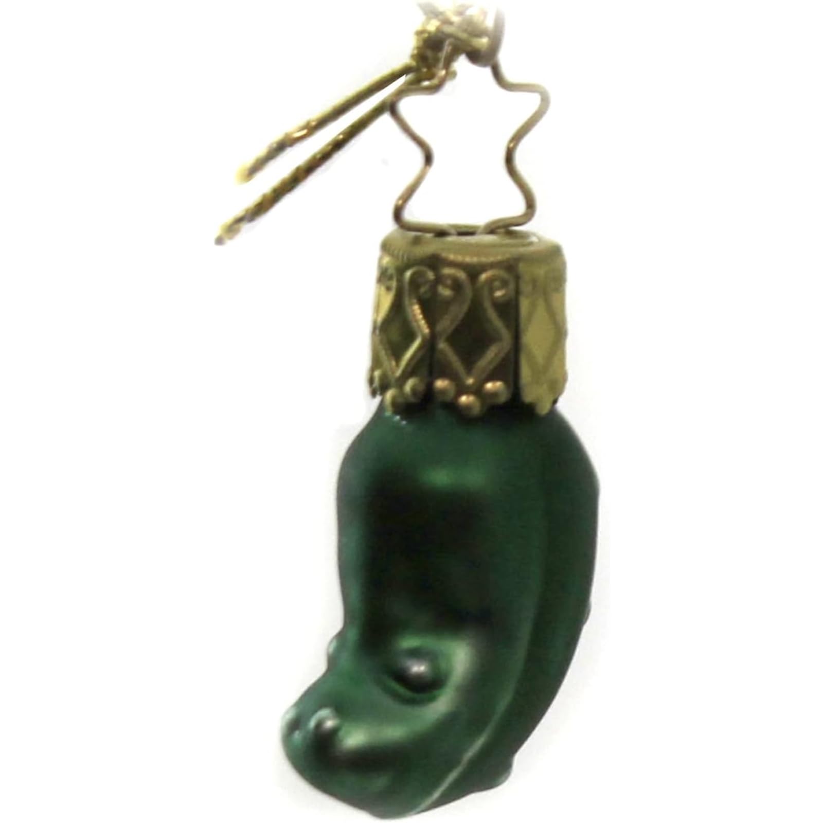 Inge Glas Pickle Baby Gurken 1-619-01 IGM German Blown Glass Christmas Ornament-image-37