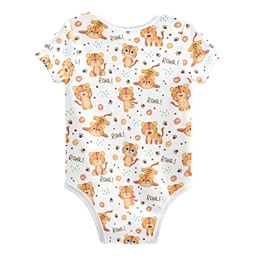 CaTaKu Unisex Baby Short Sleeve Bodysuit Funny Cotton Newborn Clothes Rompers for Baby Boys Girls2