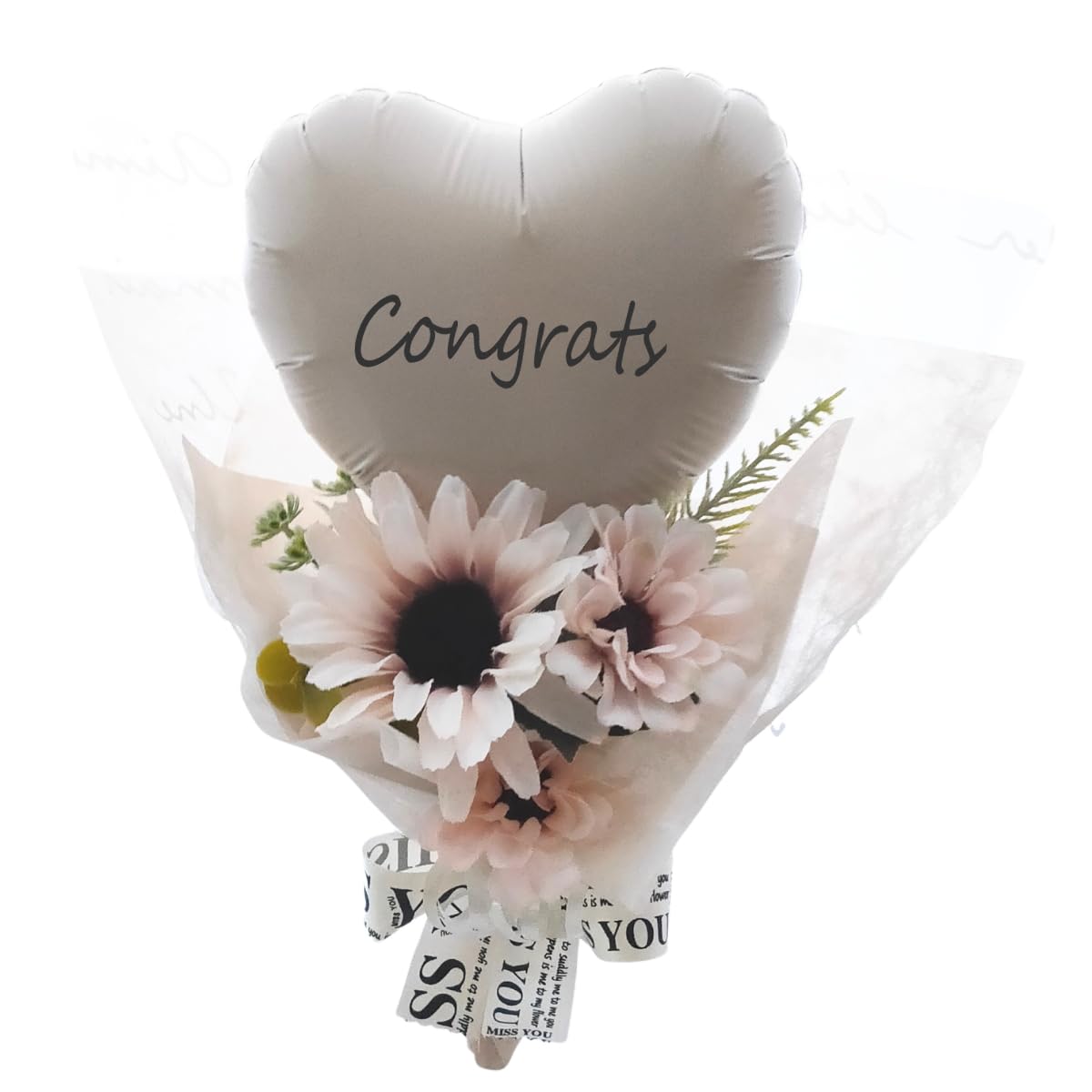 Amazon | Ouvrepop11 バルーン ブーケ 花束 ミニ花束 発表会 【 透明