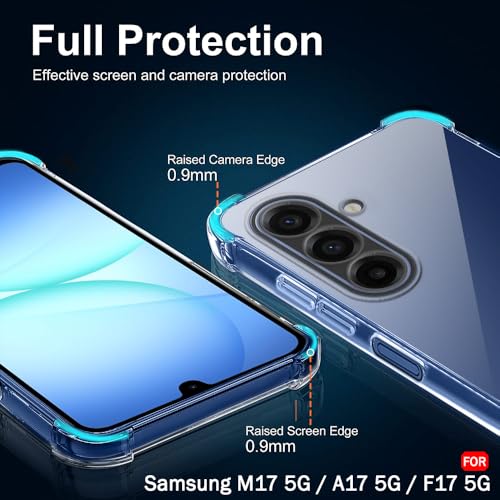 Image of TheGiftKart Transparent Crystal Clear Back Cover Case for Samsung Galaxy M17 5G / A17 5G / F17 5G| Shockproof Soft TPU Case | Cushioned Edges for Ultimate Protection Back Cover Case (TPU, Transparent)