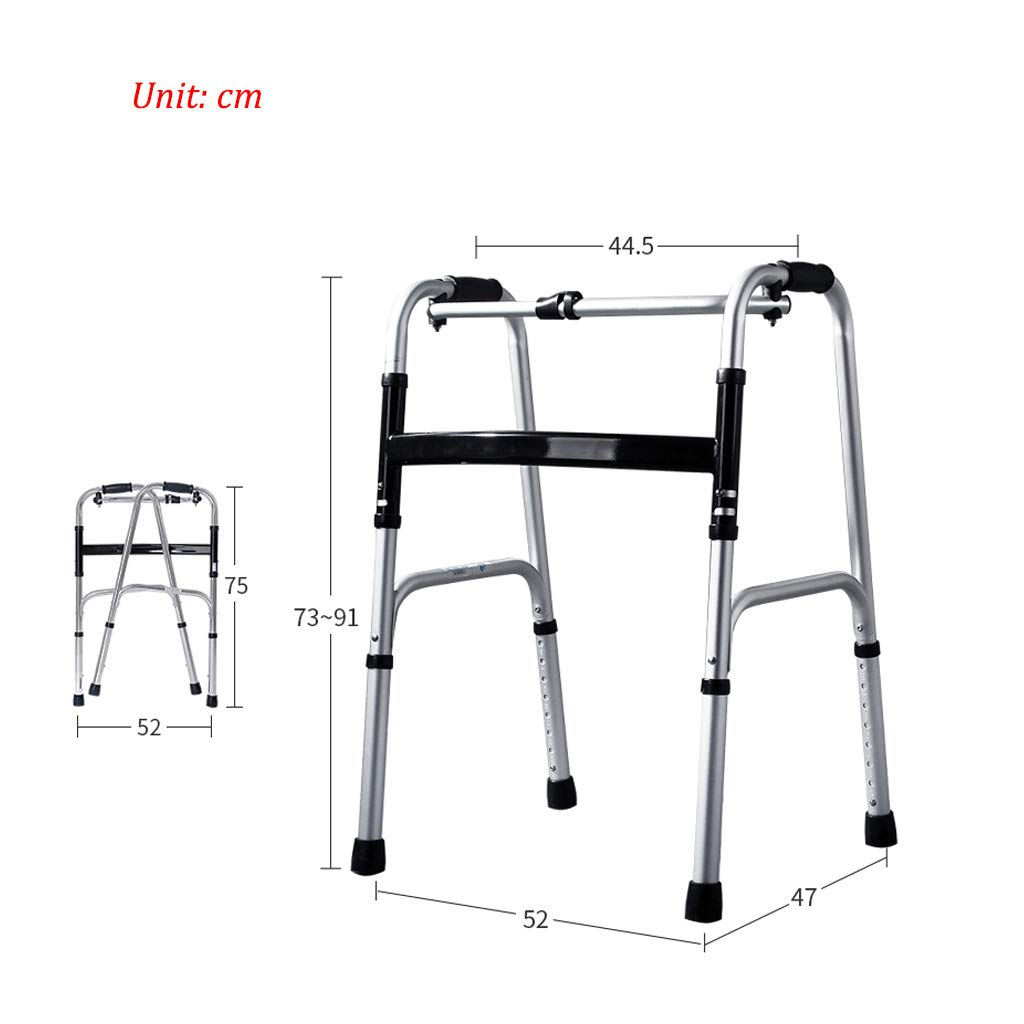 Estándares y Ligeros Caminante para Mayores con 2 Ruedas. Caminador Plegable | Altura Regulable | Aluminio Ligero