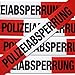 Produktbild Partydeko Absperrband Polizei Kindergeburtstag Mottoparty - Rot-Weiß, Polizeiabsperrung Schriftzug, 100 cm x 8 cm, Kunststoff, 5 Stück