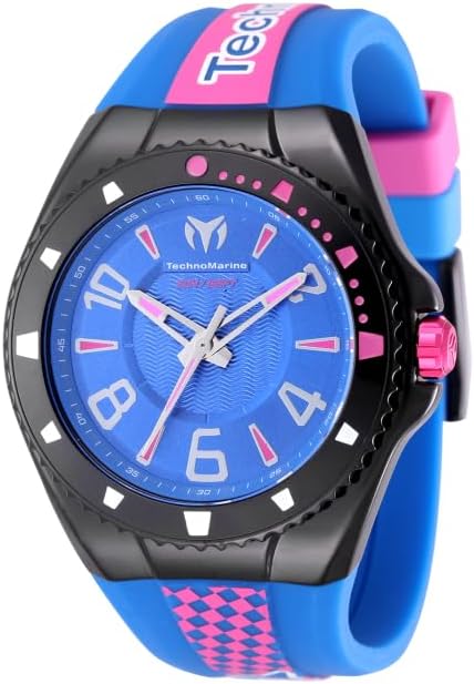 TechnoMarine Racing Legends Men 44.00mm Stainless Steel Black Blue dial PC21 Quartz