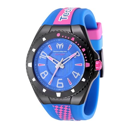 TechnoMarine Racing Legends Men 44.00mm Stainless Steel Black Blue dial PC21 Quartz