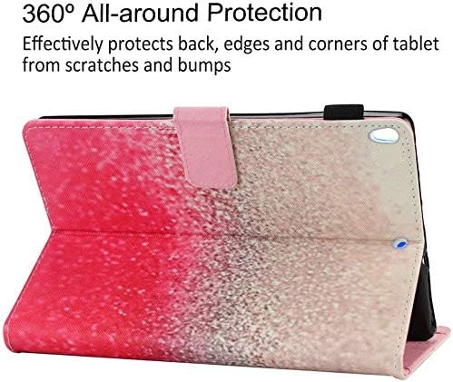 All-New HD 8 2020 Tablet Case, HD 8 Plus 2020 Case, JZCreater Folio PU Leather Smart Case Cover with Auto Wake/Sleep （Not Fit HD 8 Old Versions Prior to 2018）, Sandy Beach