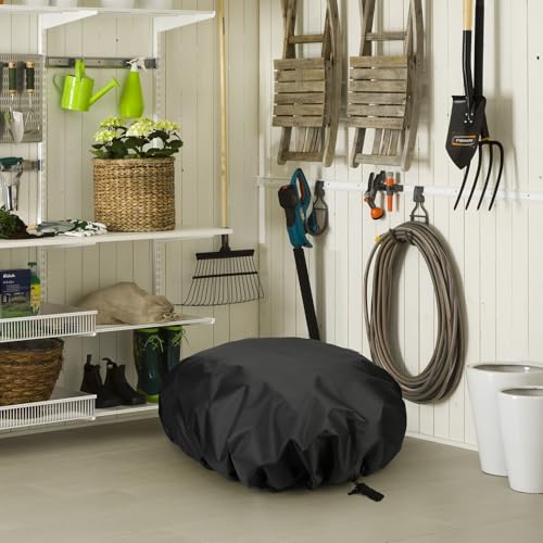 Robot Lawn Mower Cover Wire Free Automatic Robotic Lawnmower Waterproof Protective Cover UV Protection Cover with Drawstring for Smart Mowing Machine in Outdoor Garden Yard - Image 7