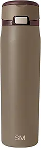 Simple Modern Mesa Loop Water Bottle with Straw | 24oz Cup Holder Friendly Insulated Stainless Steel Bottles for Travel, Sports and School | Hazelnut