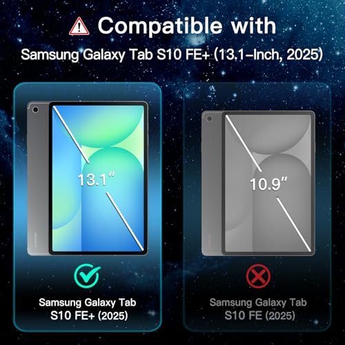 Image of JETech Screen Protector for Samsung Galaxy Tab S10 FE Plus /S10 FE+ 2025 (13.1 Inch), with Easy Installation Frame, 9H Tempered Glass Film, HD Clear, 2-Pack