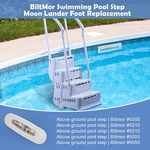 Above Ground Biltmor Swimming Pool Step Replacement Biltmor Swimming Pool Ladder Bottom System - 160-0002Pg Moon Lander Foot - (Pearl Gray) (0002Pg-2 Pack) #TOP3