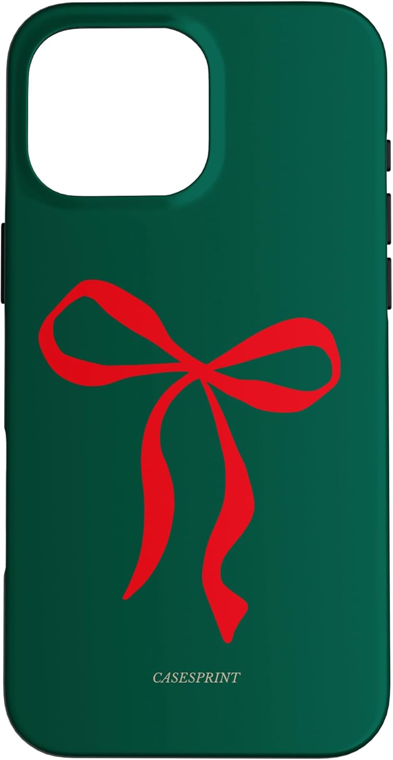 Holiday Bow Green RED Case for iPhone 16 Pro Max