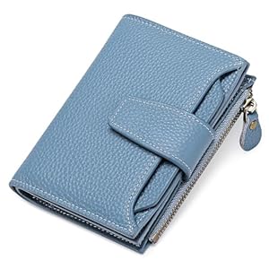 FALAN MULE Small Wallet for Women Leather Bifold Compact RFID Blocking Small Womens Wallet