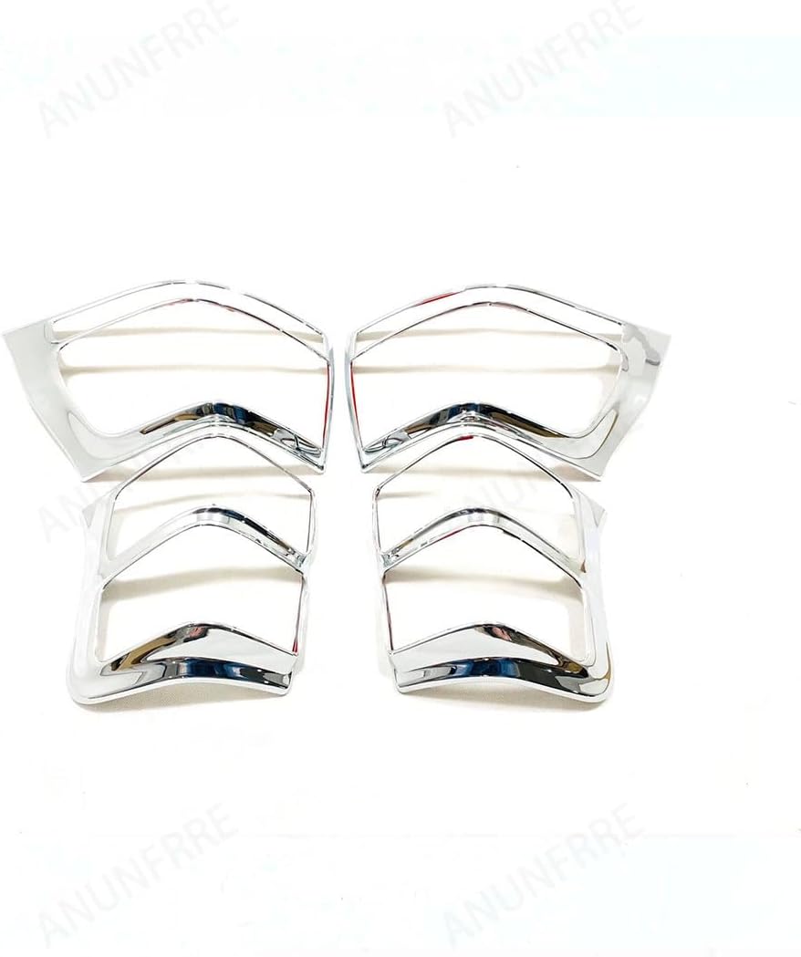 compatible with Car Accessories Fit for Toyota Land Cruiser Prado FJ150 2010-2013 ABS（Chrome） Exterior Rear Tail lampshade Cover Trim 4PCS Set