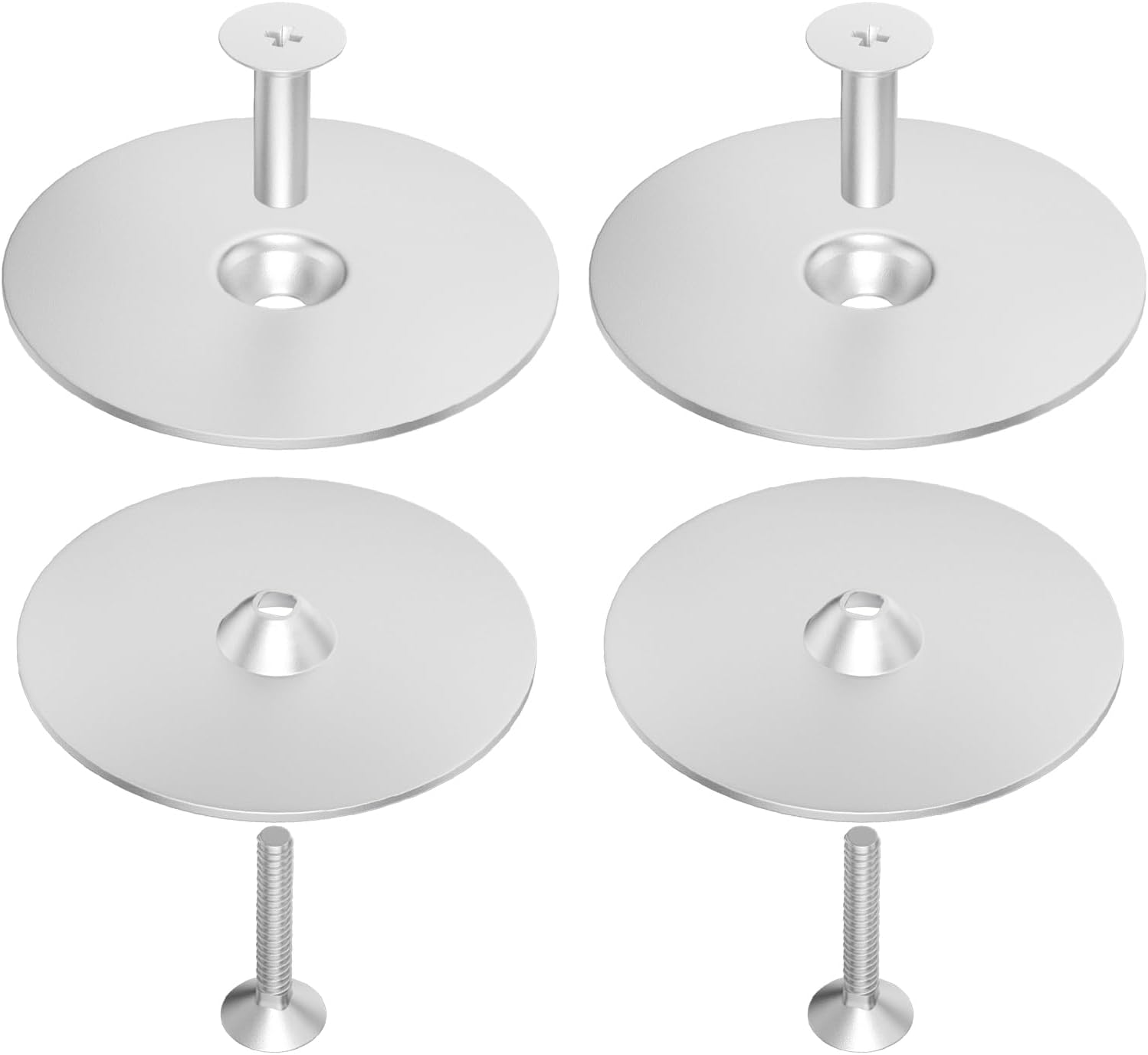 Steel Door Hole Cover Plate,25/8" Diameter Round Deadbolt Cover Plate