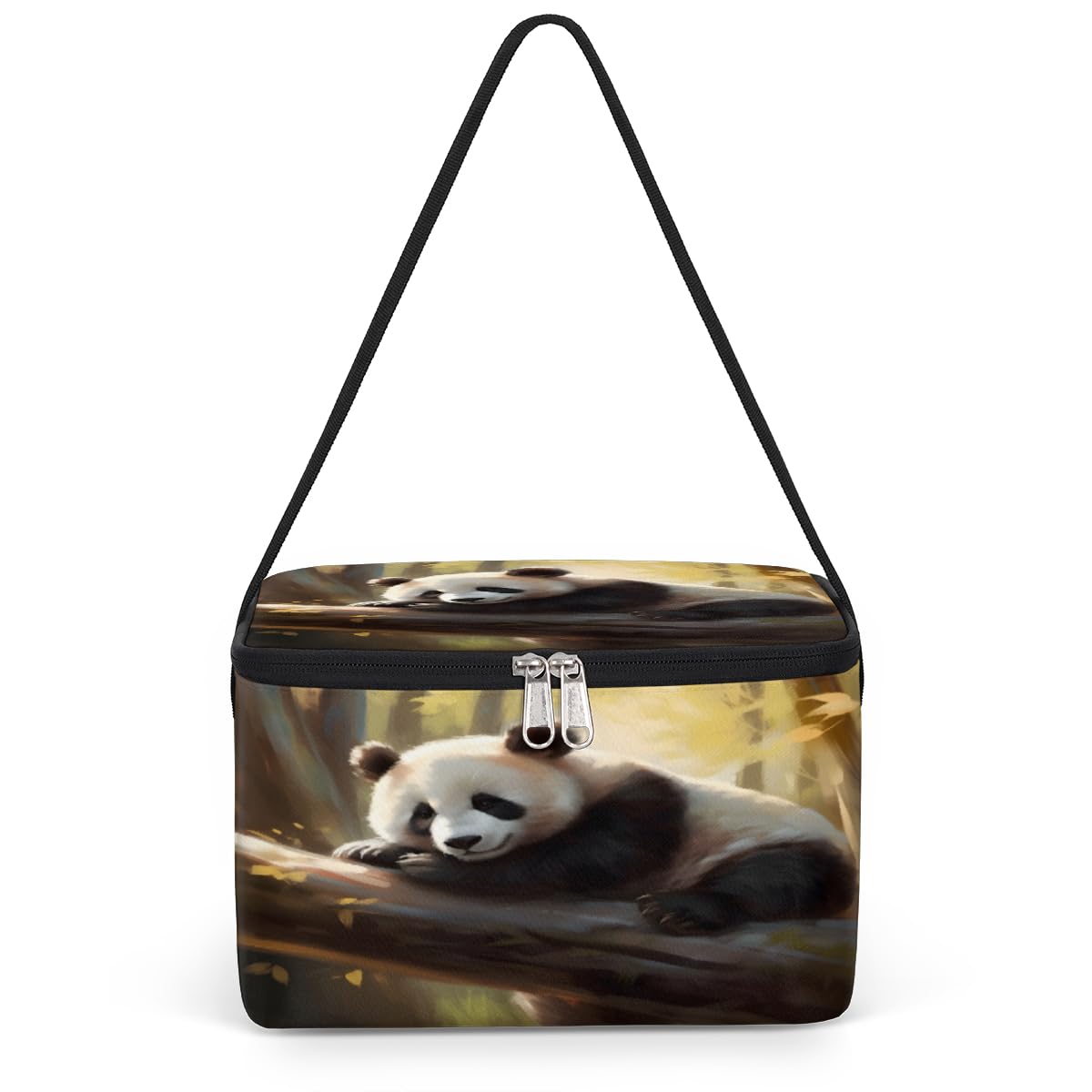 Cute Panda Lunch Bags for Women Men 9 Cans, Hot & Cold Food Delivery Bag Insulated Grocery Bag Insulated Lunch Box Panda Cooler Bag for Office Work Picnic Beach