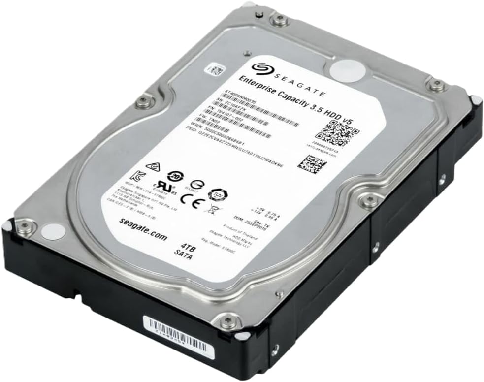 Seagate Exos 7E8 4TB 512n SATA 128MB Cache 3.5-Inch Enterprise Hard Drive (ST4000NM0035), Mechanical Hard Disk