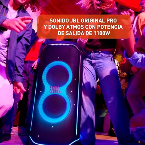 JBL Partybox Ultimate - Multi Purpose Party Speaker, with Wi-fi & Bluetooth Connectivity, Wireless, Lightshow, IPx4 Slashproof, Dual Mic & Guitar Inputs, Handle & Sturdy Wheels, Black - image 4