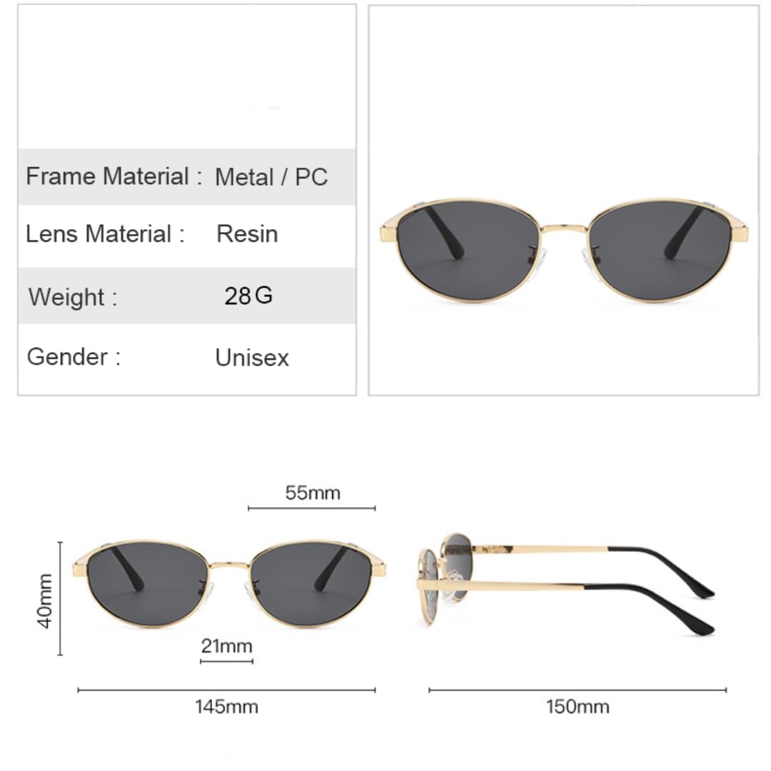 Gafas de sol de metal con diseño de ojo de gato para mujer, gafas de moda UV400, lentes azules transparentes, para exteriores, punk, hombres (negro-negro)