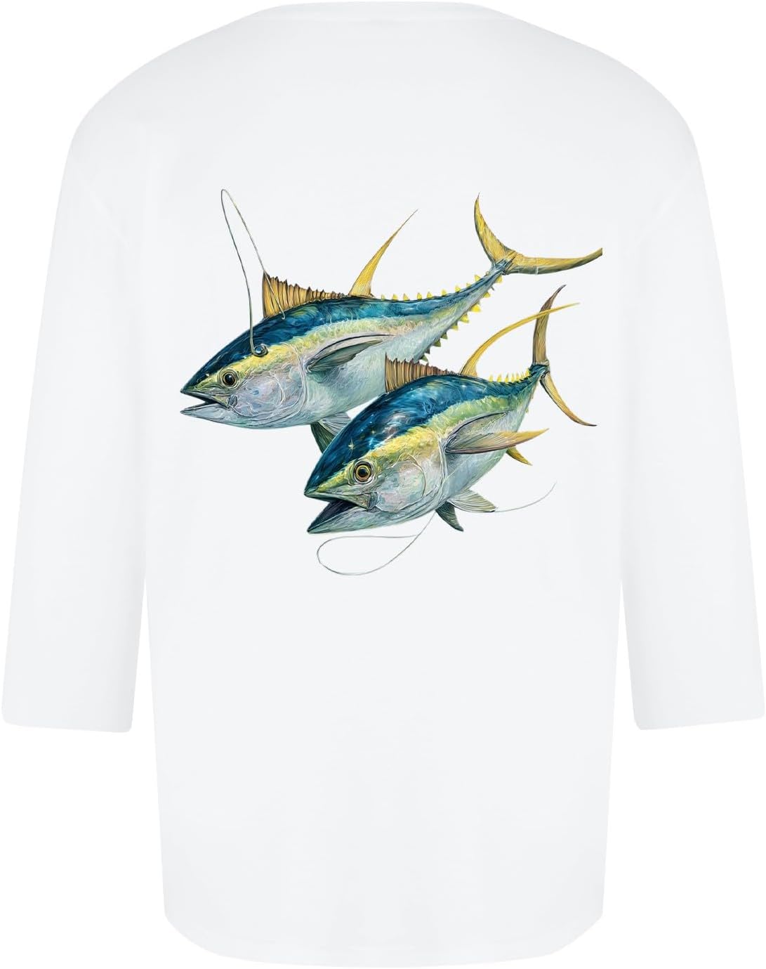 WENKOMG1 Men's Novelty Graphic Print Tee Shirt 3/4 Sleeve Casual Athletic Workout T-Shirt, S-3XL