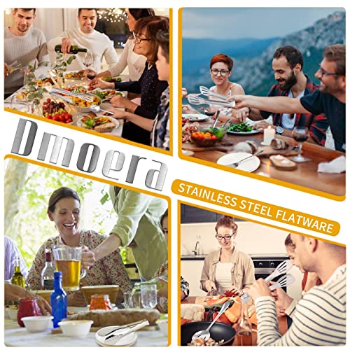 8 Pieces Stainless Steel Flatware Serving Utensils, Include 2 Serving Spoons, 2 Slotted Spoons, 2 Tongs And 2 Forks For Party Buffet Banquet Kitchen #TOP4