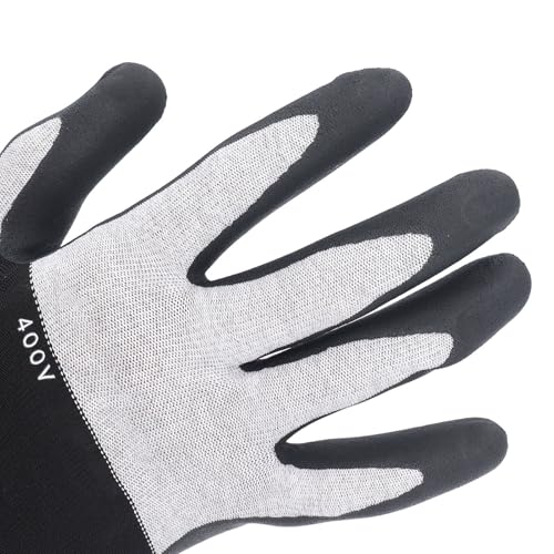 Luvas Isoladas para Eletricista 400V de Borracha Resistente a Alta Tensão Antiderrapante L, Luvas de