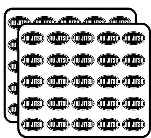 Black Oval JIU Jitsu (Martial Arts Fight MMA) Sticker for ...