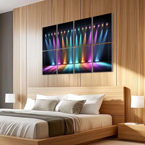 8 Pack Paneles Acústicos Artísticos Absorbentes de Sonido Multicolor 48"x32" miniatura 5