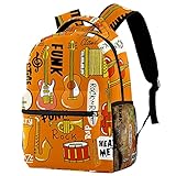 Music Notes On Line Scales - Mochila universitaria para laptop, bolsa de viaje de gran capacidad y correa ajustable, Multicolor 05, 29.4x20x40cm/11.5x8x16 in