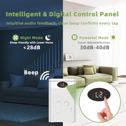 Compact 2200ml Dehumidifier for Home & Bedroom - Ultra Quiet - Image 6