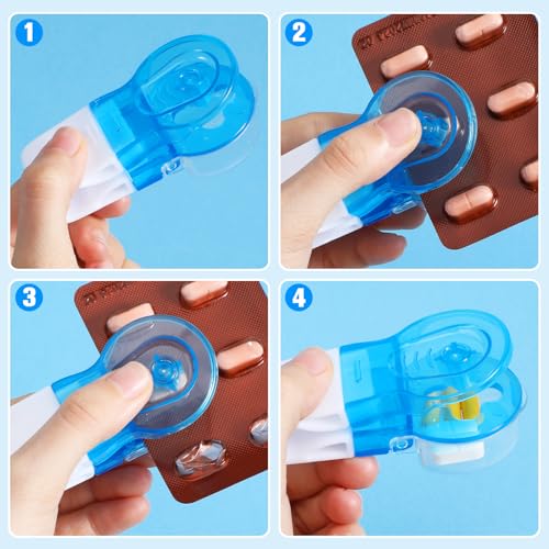 Image of 3PCS Pill Popper for Blister Packs, New Portable Pill Taker Household Gadgets, Blister Pack Opener Remover Pills Extractor Tool Popper Assistance Tool for The Elderly, Disabled and Nurses