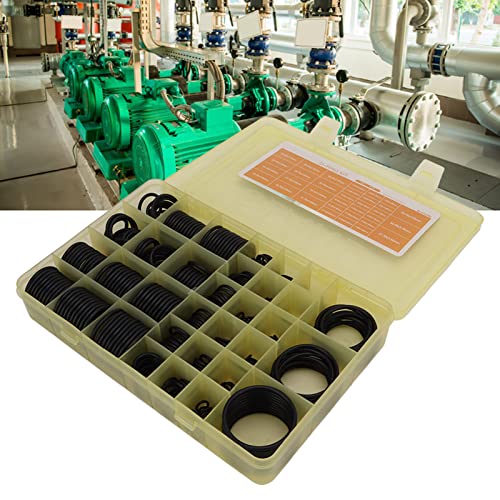 Kit de VedaçãO Aramox O-Ring, 444 PeçAs Kit de Gaxeta Universal O-Ring Conjunto AC Sortido de Borrac