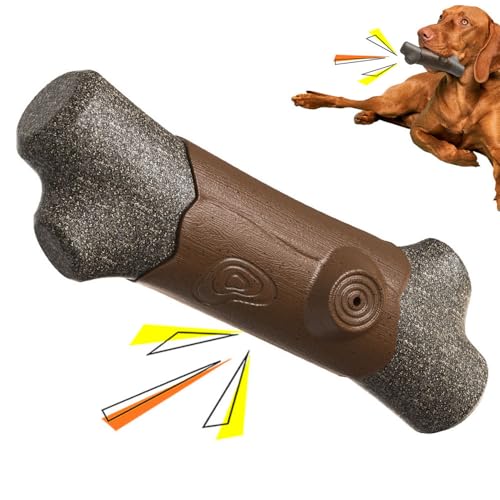 Herjiore Kauspielzeug Hund,Unzerstörbar Quietschen Hundespielzeug für Aggressive Kauer,Lebensmittelqualität Material Hund Kauspielzeug,Für die meisten Rassen geeignet (Zweig)