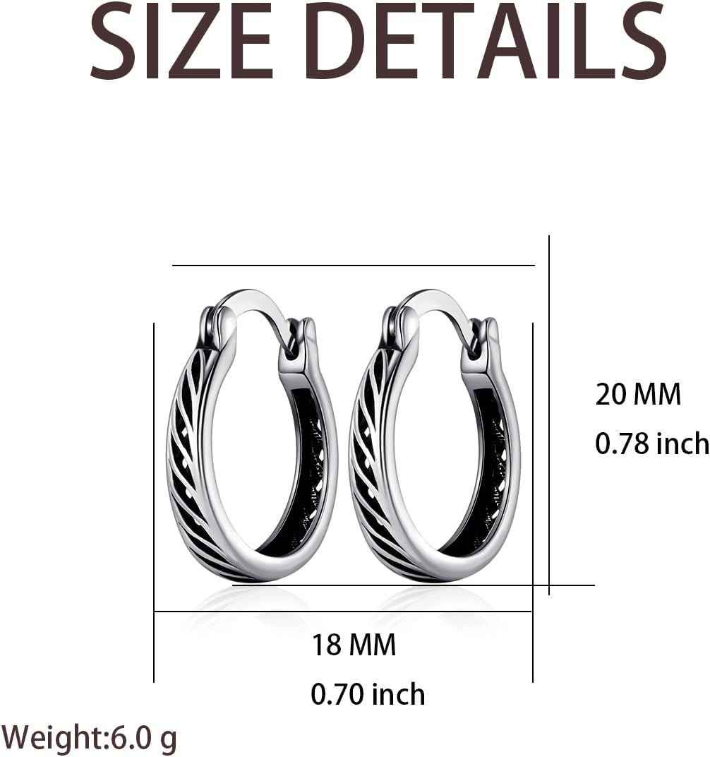 Viking Earrings for Men Celtic Knot Hoop Earring Norse Viking Jewelry for Men Women - Image 2