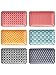 DOWAN 8" Ceramic Salad Plates Set of 6, Colorful Design for Salads, Appetizers & Desserts, Dishwasher, Microwave & Oven Safe – Ideal for Parties and Perfect for Wedding & Mother’s Day Gifts