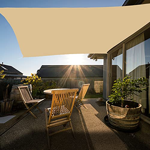 10'x 10' Patio Shade Square Sun Shade Sail Canopy outdoor Awning Shade Cover Shelter Outdoor Cover polyester with waterproof coating UV Block deck sun shade for Backyard Garden Carport