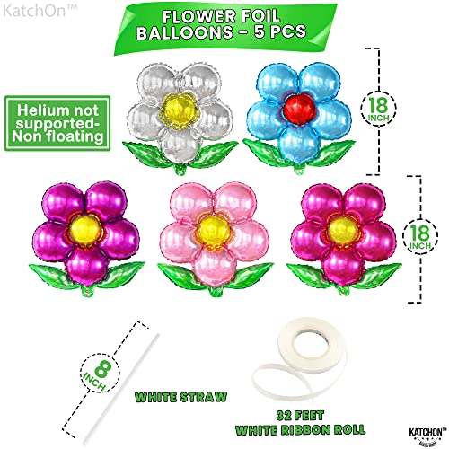 Huge Pack Of 10, Flower Balloon And Butterfly Balloon - Purple Butterfly Birthday Decorations | Flowers And Butterfly Balloons For Magic House Birthday Party | Spring Floral Theme Party Decoration #TOP4