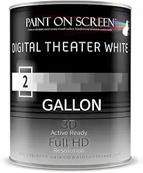 Pintura de tela de projetor | Tinta de tela de projeção curta de camada única para imagem perfeita 1080 HD e 4K UHD Claridade | Ideal para uso interno em casa | Digital Theater Branco
