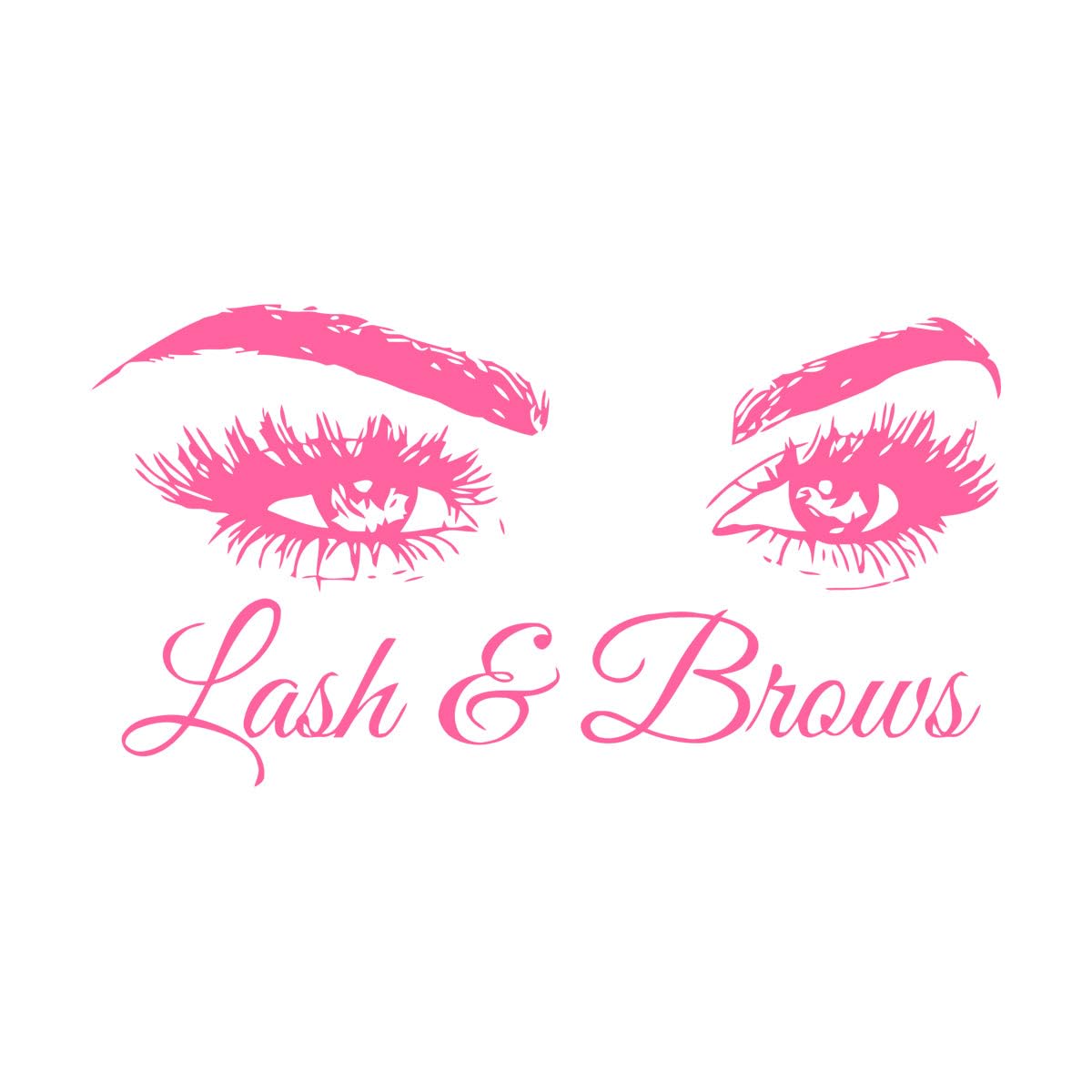 Wall Art Mural Lashes Eyelashes Home Decor Eyebrows Brows Beauty Salon Decor Wall Decal Sticker Eye Quote Make Up Window Small - 42x72cm — image 1