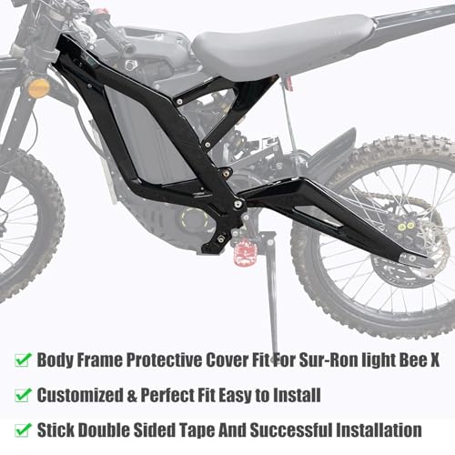 URLWALL Body Frame Protective Cover Fit For Sur-Ron Light Bee X, Body Frame Protector Guard Sticker, E-Bike Accessoires for Sur-Ron (Black) by URLWALL - Image 2