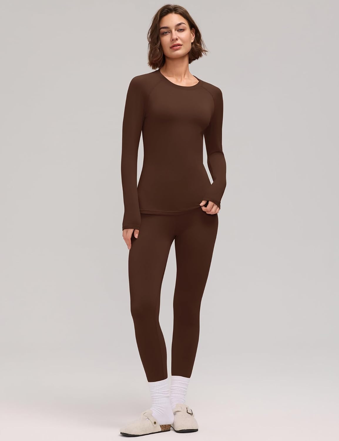 LOMON 2 Piece Sets Thermal Underwear for Womens Base Layer Winter Clothes