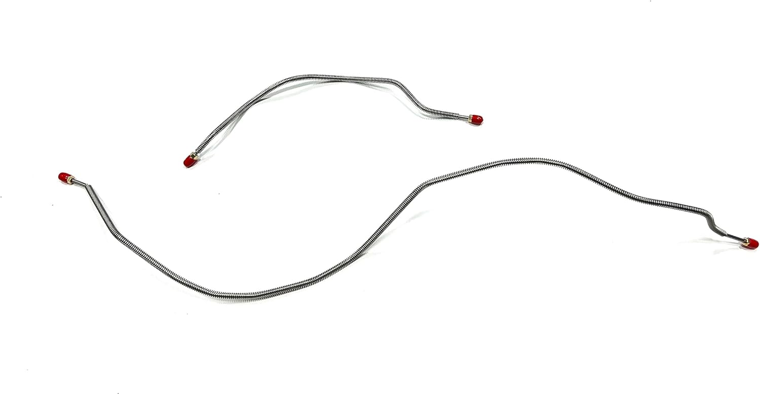 The Stop Shop - Prebent Galfan Coated Steel Pair Of Rear Axle Brake Lines 1982-86 Compatible With Jeep CJ7 AMC With Wide Axle