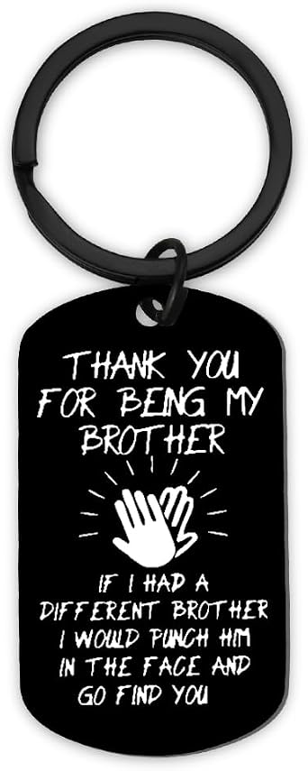 Funny Christmas Gifts for Brother Keychain If I Had A Different Brother Key Chain for My Brother Birthday Gifts from Sister Little Older Teen Big Brother Xmas Bday Gift Ideas