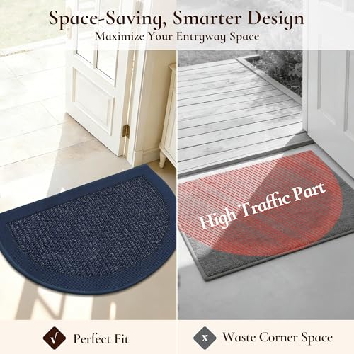 FLOORHUG Dirt Trapper Door Mats 26" x 40", Non-Slip & Washable, Blue by FLOORHUG - Used condition - Image 7
